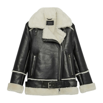 Black transitional coat
