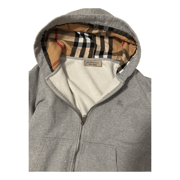 Grå Burberry zip hoodie