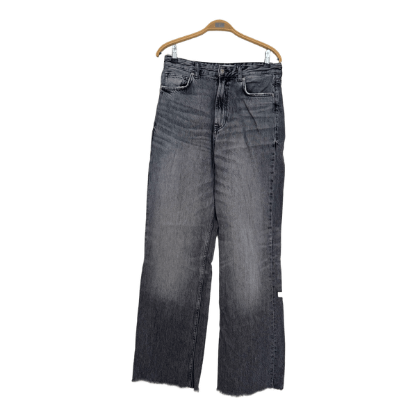 Grey wide leg jeans