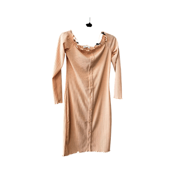 Sinsay peach ribbed dress