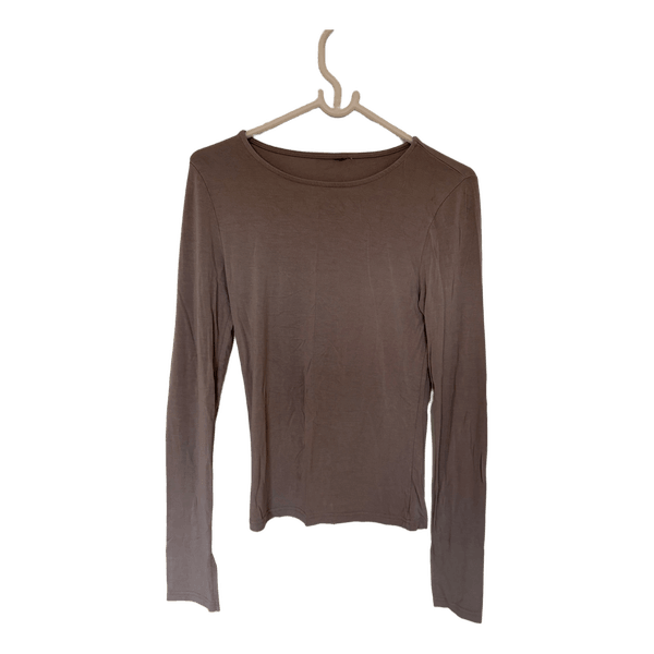 Brun langærmet top