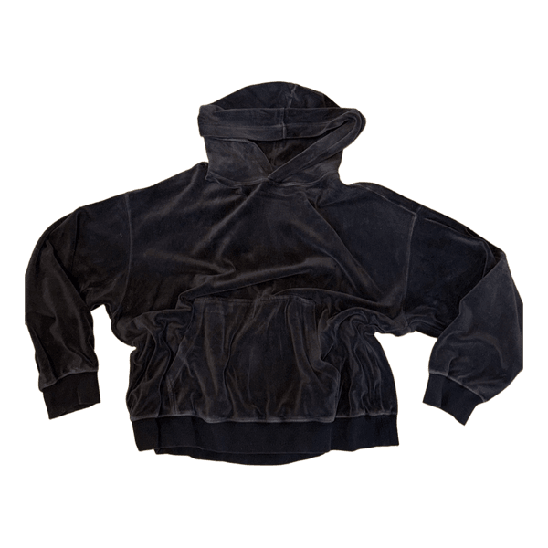 Black velour hoodie