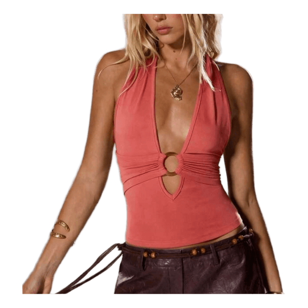 Pink halterneck top