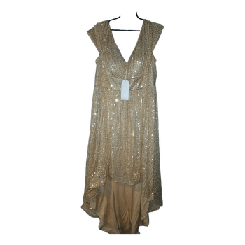 Gold sequin dress