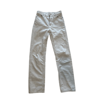 White straight jeans