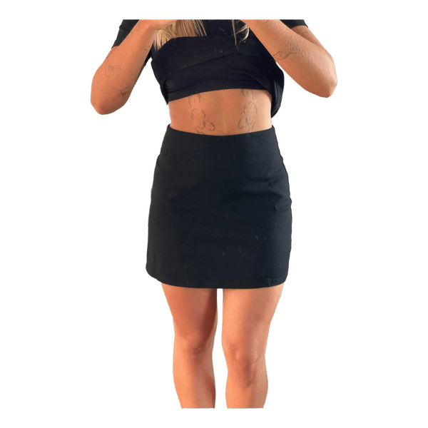 Monki black mini skirt