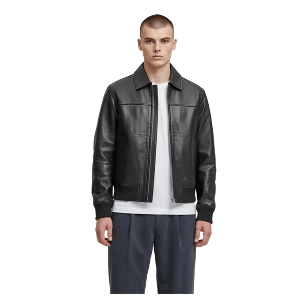 Black leather jacket
