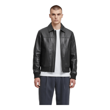 Black leather jacket