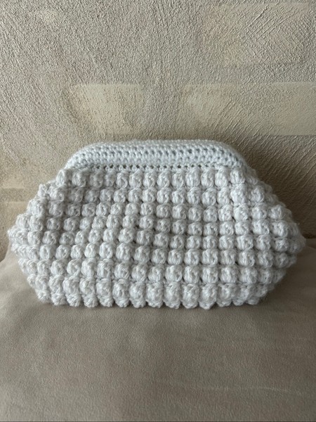 Hvid Clutch i Mohair