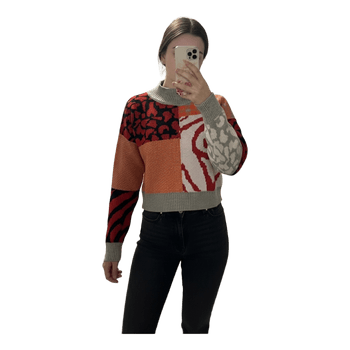 Patchwork knit jumper