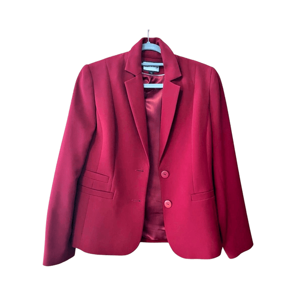 Busy red blazer