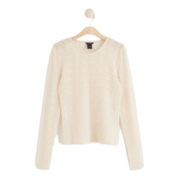 Lindex white lace blouse
