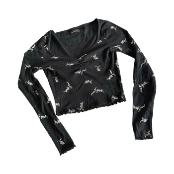 Musta ribbikangas paita