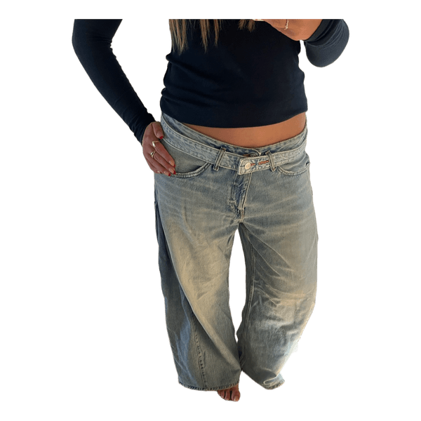 Lyseblå wide leg jeans