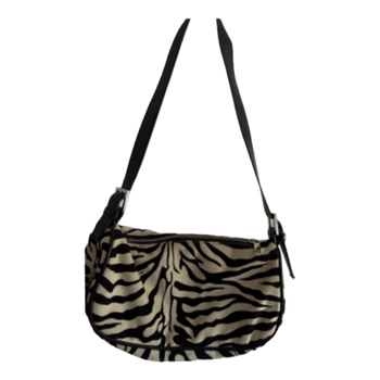Zebra print shoulder bag
