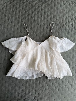 Cream ruffled camisole top