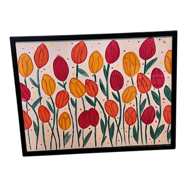 Painting - « Les tulipes bucoliques »