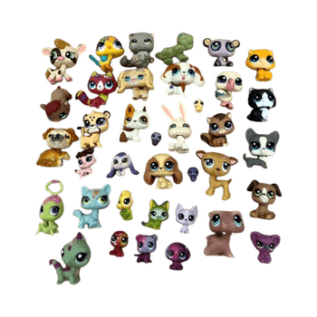 Valikoima lemmikkieläin figuureja