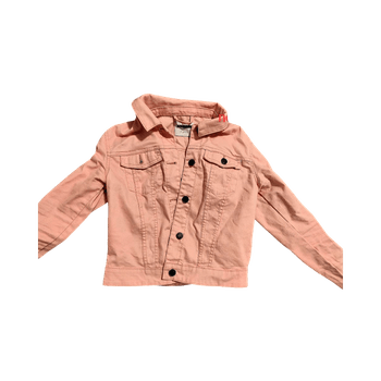 Vaaleanpunainen farkkutakki