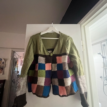 Multicolor patchwork cardigan