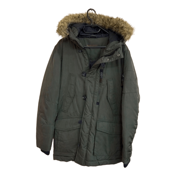 Green hooded parka coat