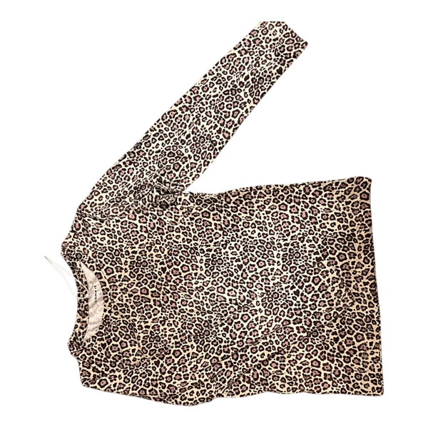 Leopard print long-sleeve top