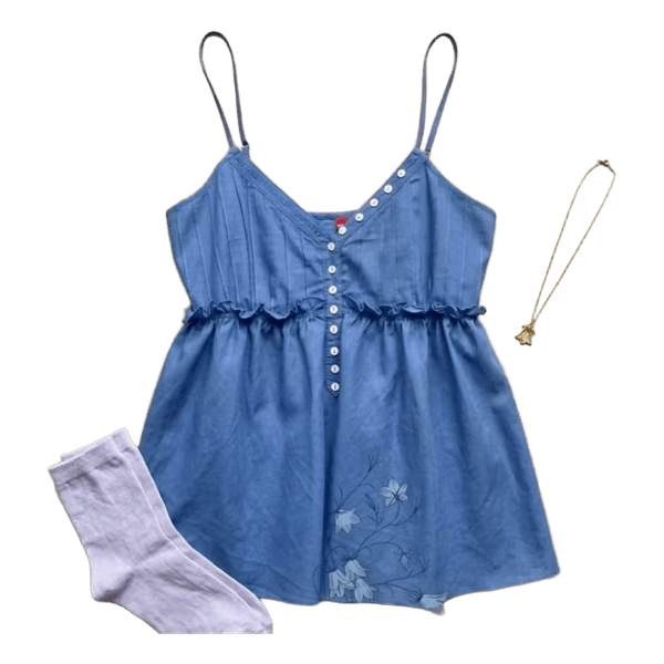 Esprit blue cotton summer top (38/M)