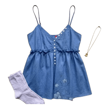Esprit blue cotton summer top (38/M)