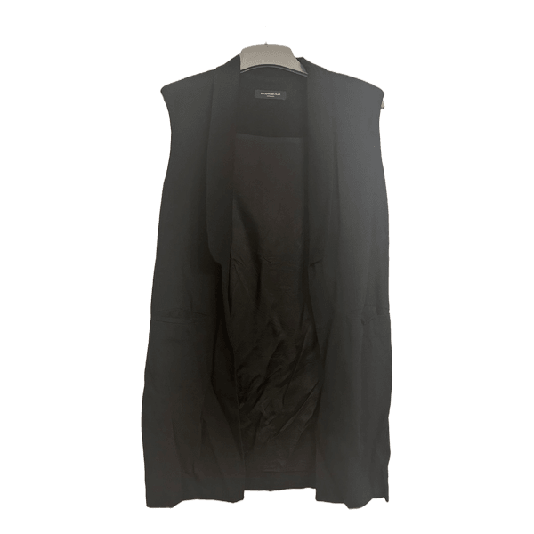 Sort lang blazervest