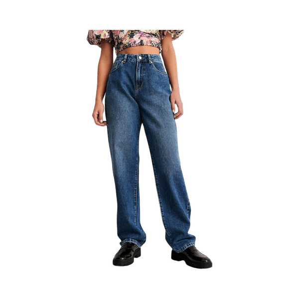 NA-KD rigid oversized jeans size 36 S dark blue wide leg Y2K