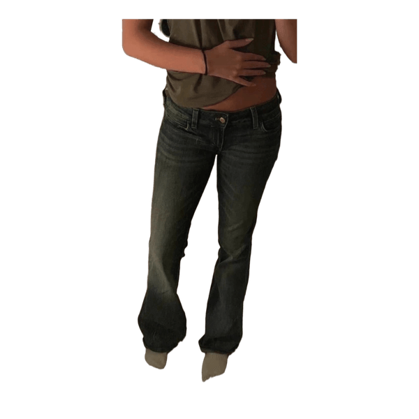 Mörkgrå bootcut jeans