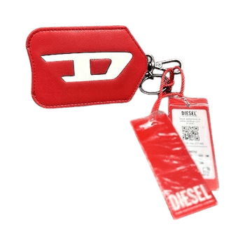 Red keychain with logo