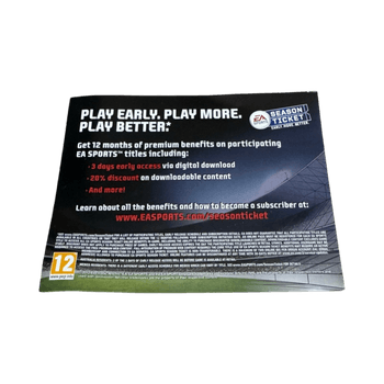 PS3 EA Season Ticket lappu / flyer