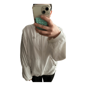 White Adidas windbreaker jacket