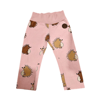 Vaaleanpunaiset leggingsit siileillä