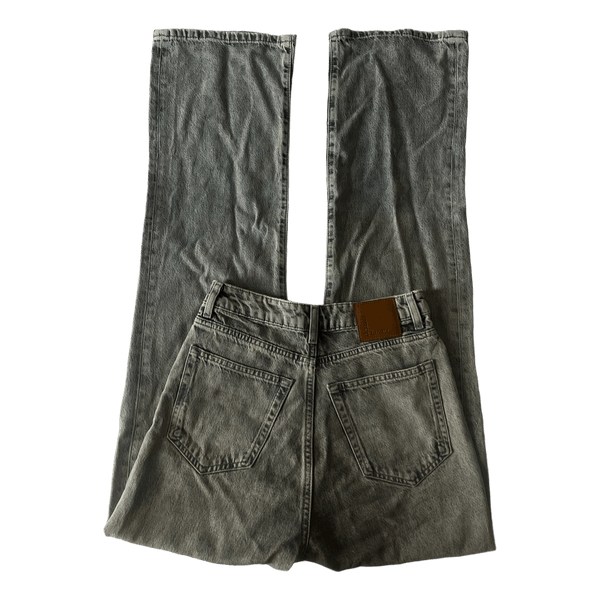 Grey wide leg jeans