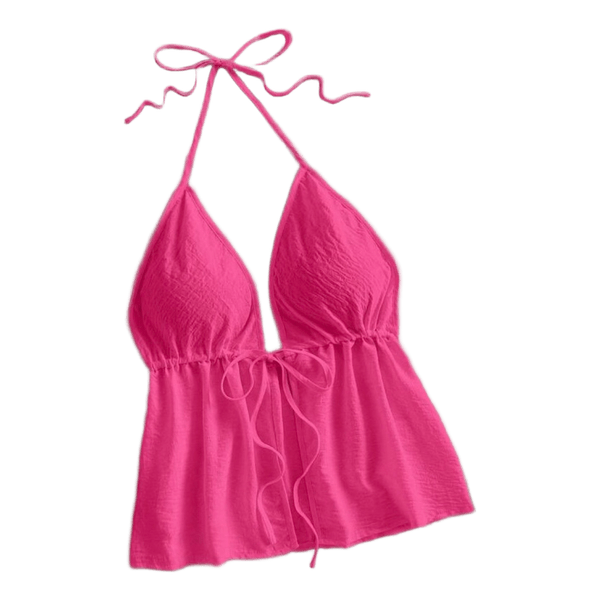 Pink halter top