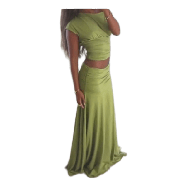 Liana ruched maxi skirt