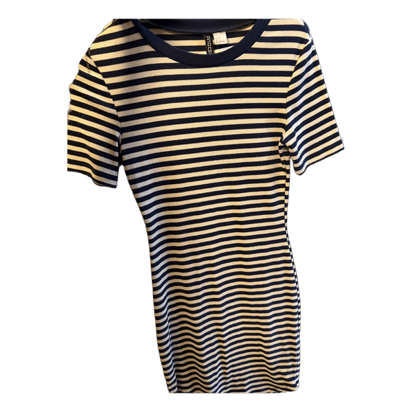 Striped ribbed mini dress