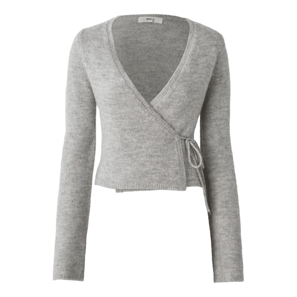 Grå wrap-around cardigan