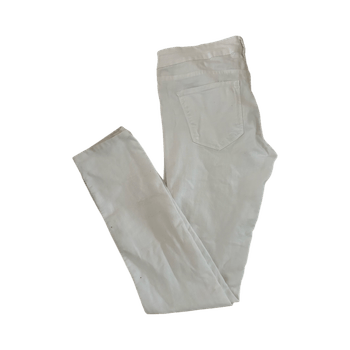 White low-waist skinny jeans