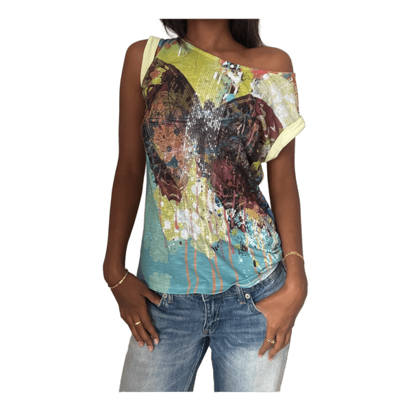 Mönstrad off shoulder-topp