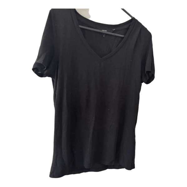 Sort V-hals t-shirt