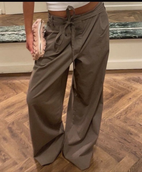 zara Brown wide-leg trousers