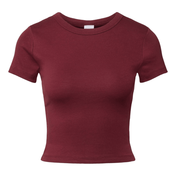 Gina tricot basically basics Viininpunainen lyhyt t-paita