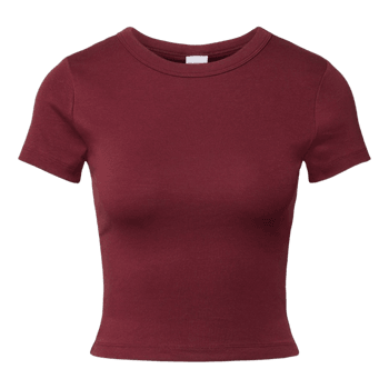 Gina tricot basically basics Viininpunainen lyhyt t-paita