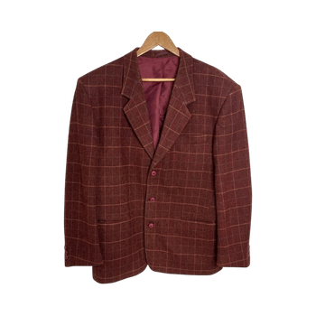 Vintage ruudullinen villablazer 50 C