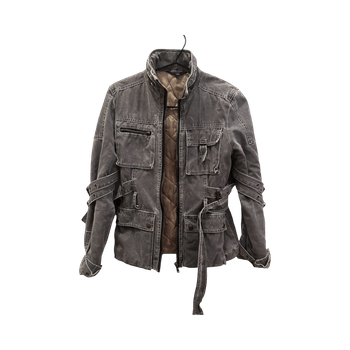 Washed grey utility jacket