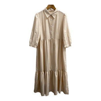 Cream shirt dress