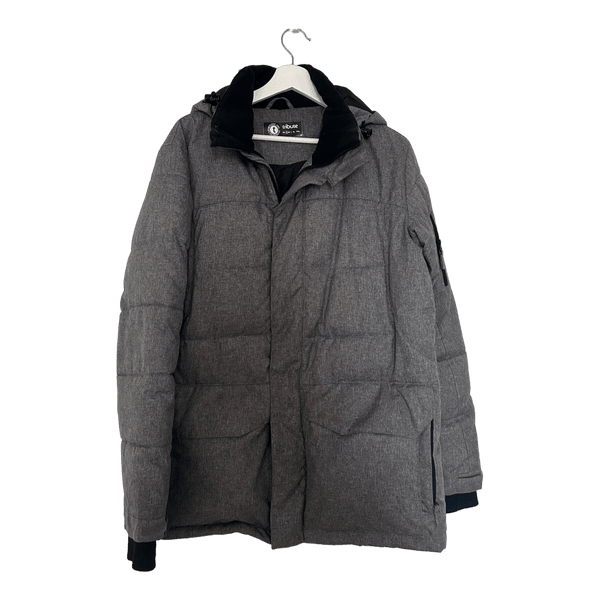 Grey quilted winter jacket